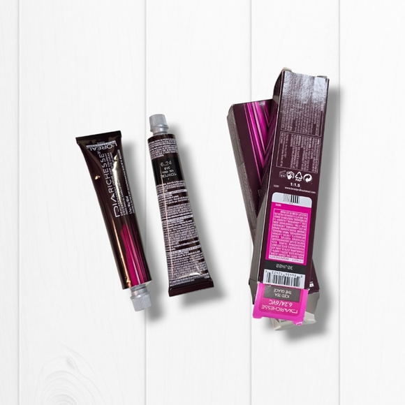 L'Oreal Professionnel DIARichesse 2 Tubes Ammonia-Free 6.24/6VC Iced Tea - Picture 9 of 16